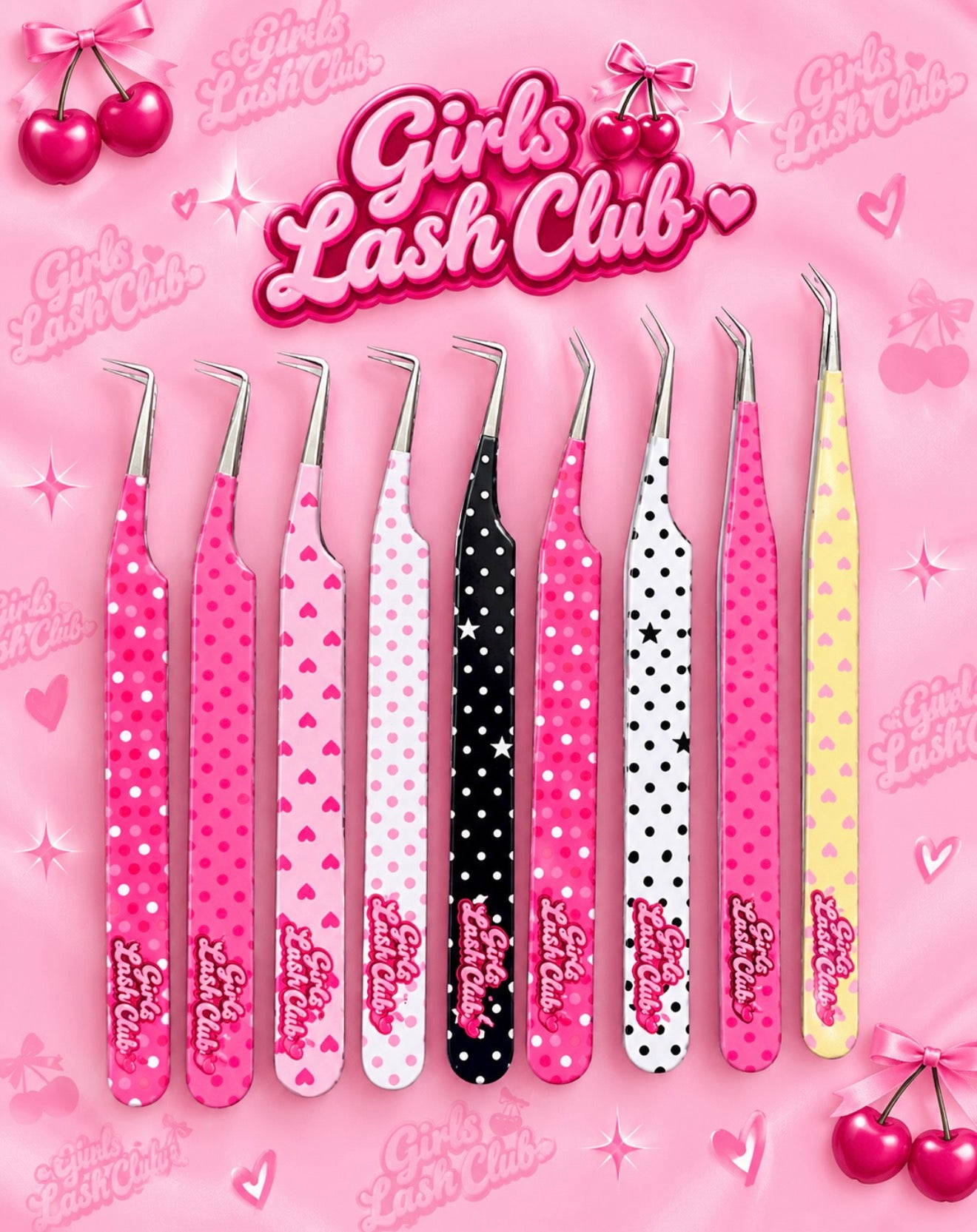 Fiber Tip Polka Dot Tweezer Collection 🍒