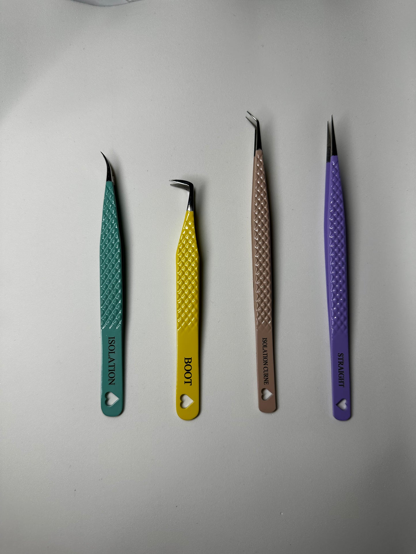 Heart Fiber Tip Tweezers 4 Collection