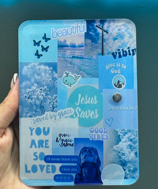 Blue Aesthetic Jesus Lash Tile